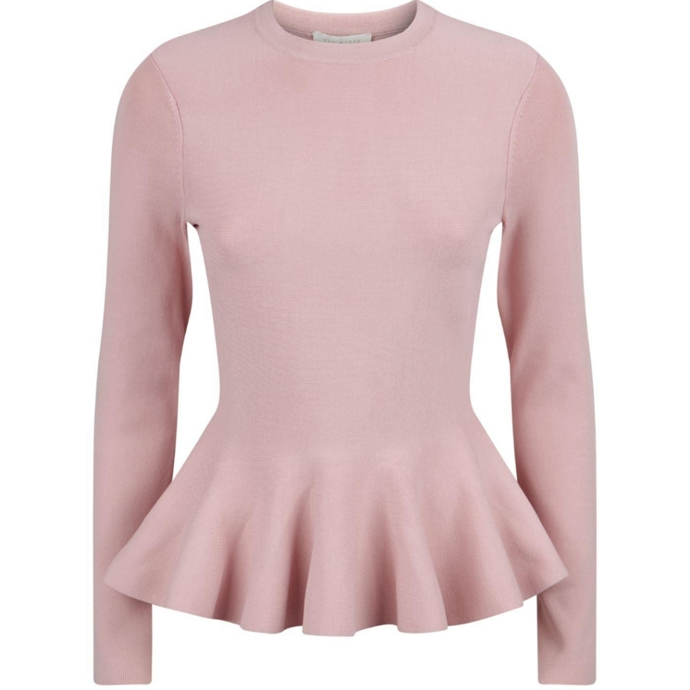 Ted Baker Hinlina Peplum Sweater in Pink